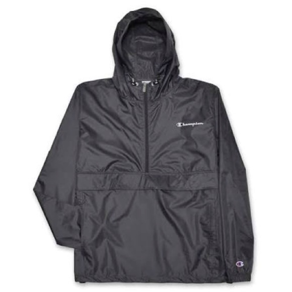 Champion Black Hooded Windbreaker